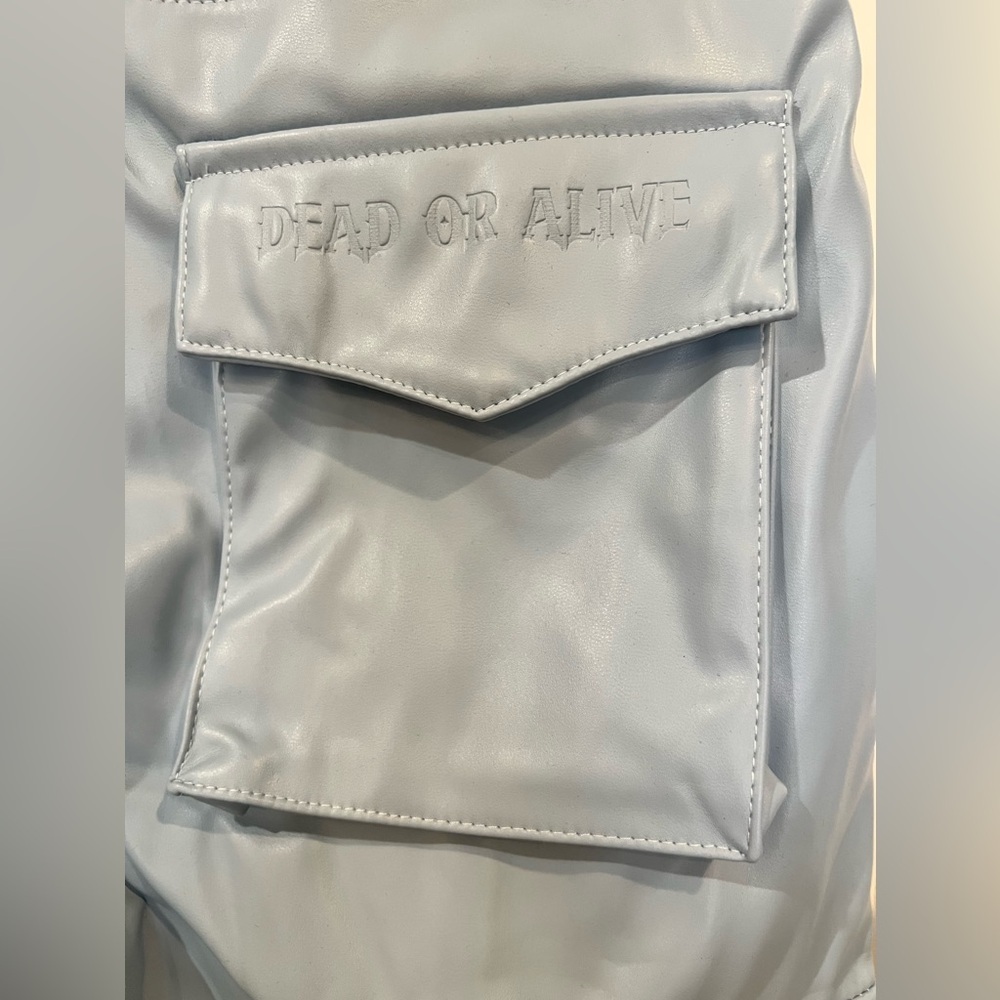 Guapi Pants Mens 28 Faux Leather Limited Edition Cargo Buckle Western NWT - Picture 14 of 15
